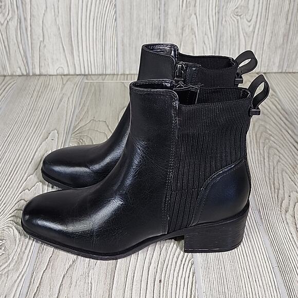 Kenneth Cole Reaction Salt Stretch Bootie Black Ankle Boots Womens Size 5 NEW - Picture 4 of 12